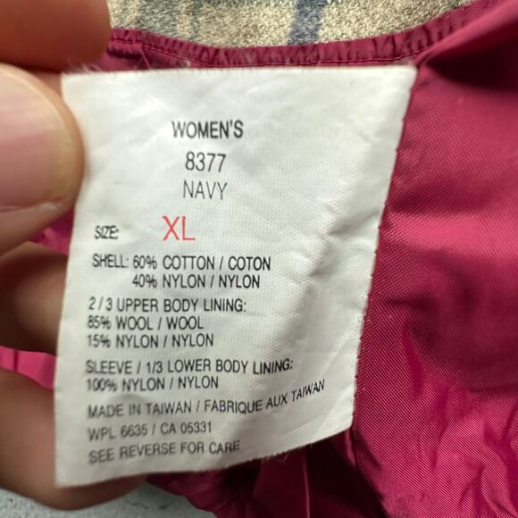 Woolrich 8377 Flannel Wool Lined Parka Jacket Hoodie Womens XL Long Sleeve - Picture 13 of 16